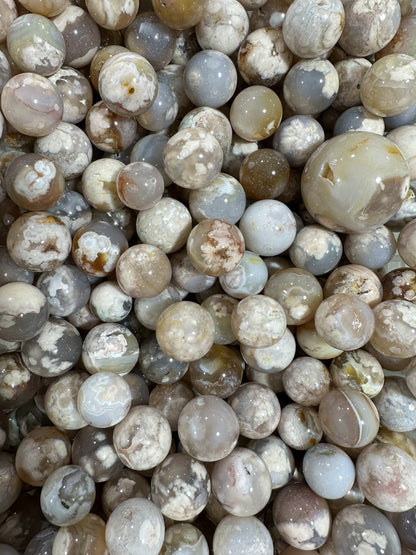 Sakura Flower Agate Ball Spheres Wholesale Cherry Blossoms Agate