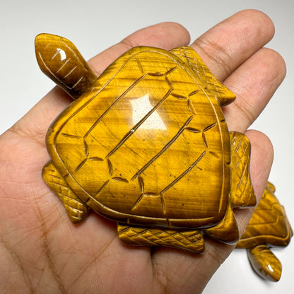 Tiger Eye Turtle Stone Carving Wholesale