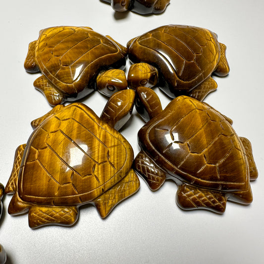 Tiger Eye Turtle Stone Carving Wholesale